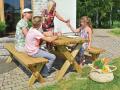 Aiamööblikomplekt RETRO laud ja 2 pingid 