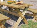 Aiamööblikomplekt RETRO laud ja 2 pingid 