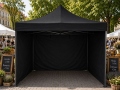 3x3 m ar sānu malām, melna
