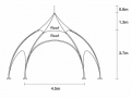 ARCO üritustelk 4,5x4,5 m