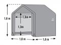Katus & seina jaoks Telk varjualused 1,8 x 1,8 m