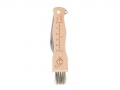 Mushroom knife with brush
