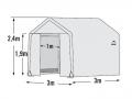 Plēves siltumnīca GrowIT 3.0x3.0 m