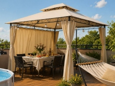 Gazebo ALTANA 3x4 m, creme
