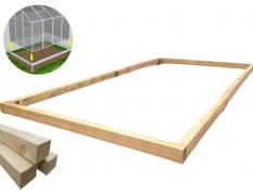 3x4 m Pamatas iš medinių