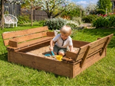 Sandbox with lid and seats