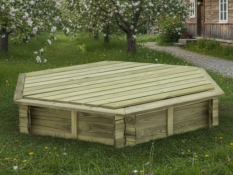 Sandkasten mit Deckel HEX