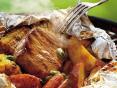 Fleischbraten in Aluminiumfolie