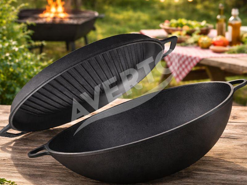 Čuguna panna Ø 36 cm  WOK Lid-Pan