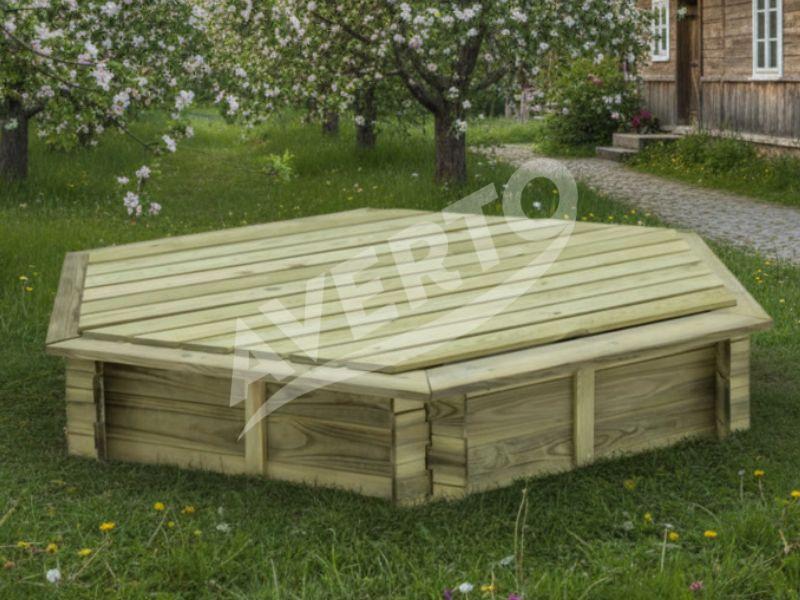 Sandkasten mit Deckel HEX