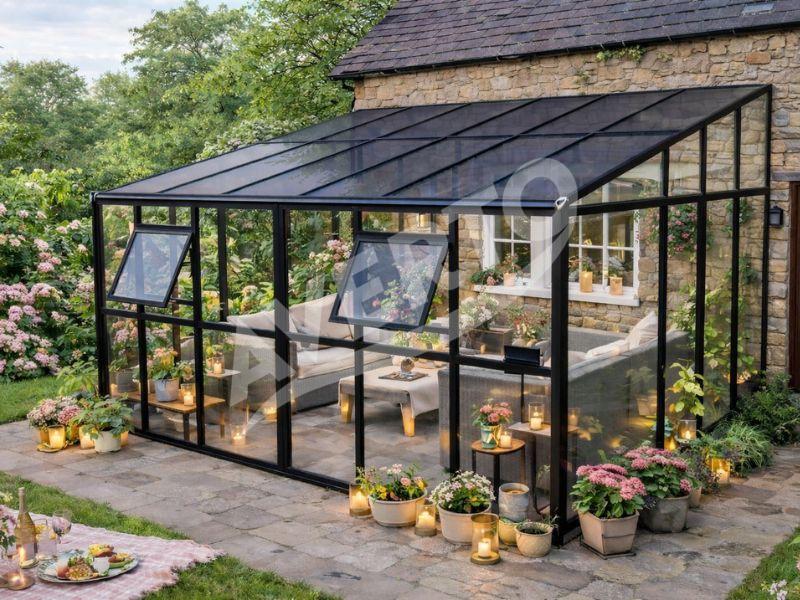 Стеклянная теплица LeanTo'290x434