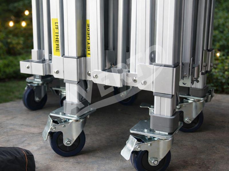 Wheels for tents
